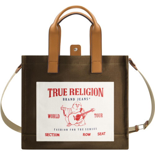 True Religion True Religion Tote Women's Medium Travel Shoulder Bag with Adjustable Strap Olive