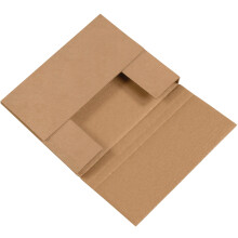 Aviditi Kraft Easy-Fold b?lgepap postkasser 10 1/4"""" x 8 1/4"""" x 1 1/4"""" Pakke med 50 Knusningssikker til forsendelse, post og opbevaring