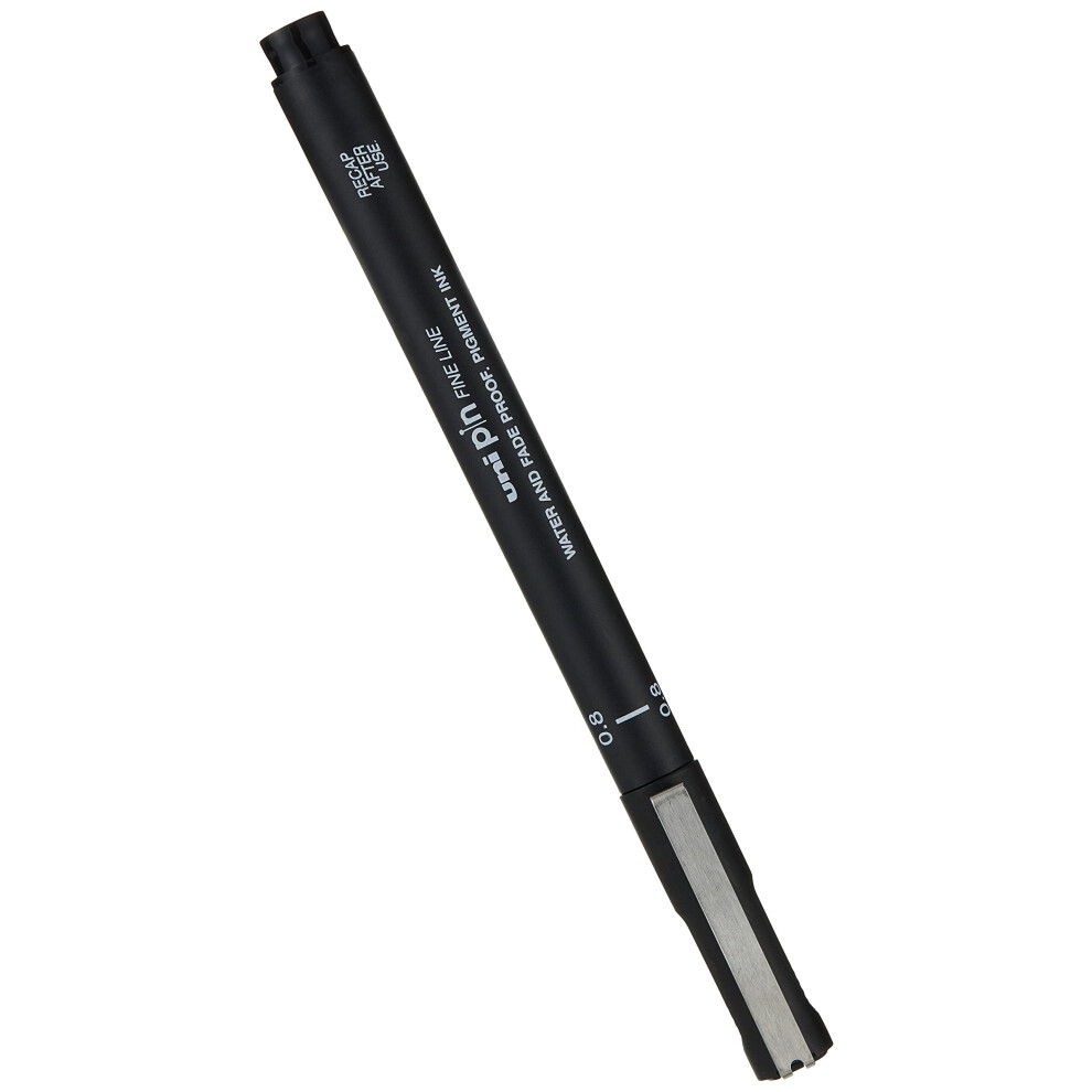 UNI-BALL PIN DRAWING PEN FINELINER ULTRA FINE LINE MARKER 0.8mm BLACK Ink - [Pack of 12]