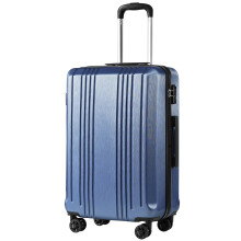 Coolife Valigia per bagagli PC+ABS con lucchetto TSA Spinner Carry on Hardshell Leggero 20 pollici 24 pollici 28 pollici (blu ghiaccio S(20in_car