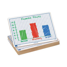 Lavagne cancellabili a secco con griglia centimetrica EAI Education: 9"" x 12"""" fronte-retro - Set di 10