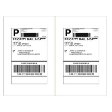 PACKZON Etichette di spedizione con angolo quadrato autoadesivo per stampanti laser e a getto d'inchiostro 8,5 x 5,5 pollici bianche (2000 etiche