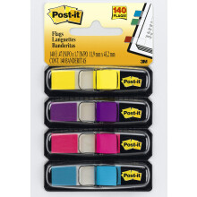 Post-It Flags .47"X1.7" 140/Pkg-Assorted Bright Colors