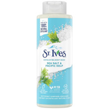 St. Ives Gel de Duche Esfoliante - Sal Marinho & Algas do Pacífico, Sabonete Natural para o Corpo