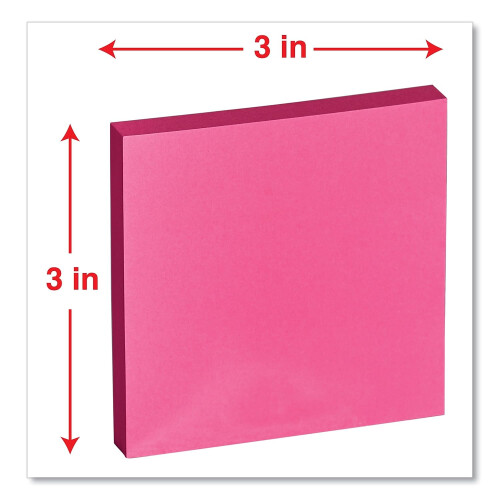 Universal Notas Autoadesivas Pop-Up Neon 3 in. x 3 in. - Diversas Cores (12/Pack) 2