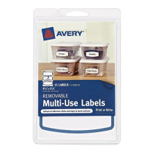 Avery verwijderbare multifunctionele labels met blauwe rand, 3,75 x 1,625 inch, 15 stuks (41445)