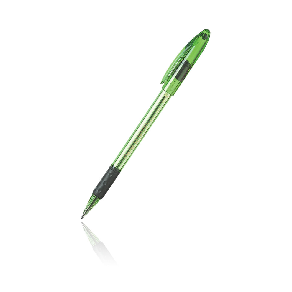 Pentel Razzle Dazzel R.s.v.p. Ballpoint Pen Medium Point Green Barrel Black Ink (Bk91rdd-A)