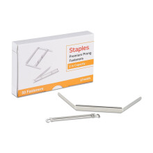 Staples 1798844 2-Pack Premium Prong Fastener Zilver 2 3/4-Inch Breedte 2-Inch Capaciteit 50/Pk
