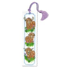 Wee Hieland Coos Counted Cross Stitch Bookmark Kit by Textile Heritage