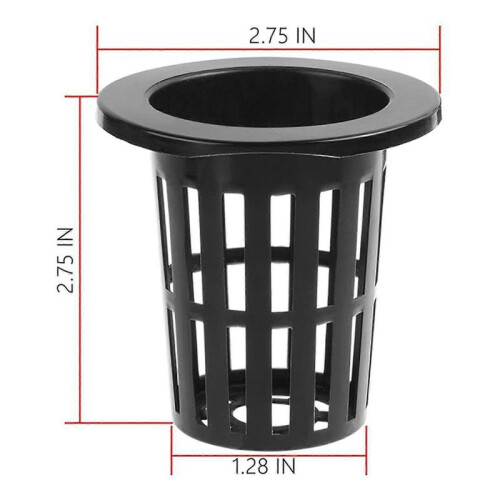 50 Pcs Plastic Slotted Mesh Net Cups Pots,round Net Cups Pots 70mm 1