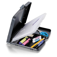 Officemate Triple File Clipboard Opbevaringsboks genanvendt sort (83610)