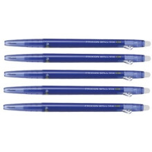 Pilot FriXion Ball Slim 038 Indragbar raderbar gelblckpenna Extra Finpunkt 0,38 mm Bltt blck LFBS-18UF-L Vrde Set med 5