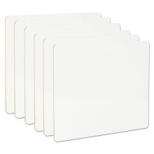 Universal UNV43910 11,75 x 8,75 Zoll Unbeschriebenes Lern- / Lap-Trockenlöschbrett - Weiße Oberfläche (6er-Pack)