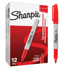 Sharpie Permanent Markers | Finpunkt fr feta detaljer | Rtt blck | 12 mrkpennor