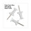 Universal UNV31306 3/8 in. Plastic Push Pins - Clear (400/Pack) 3