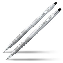 Cross Classic Century Satin Chrome Ballpoint Pen & 0.7mm Pencil
