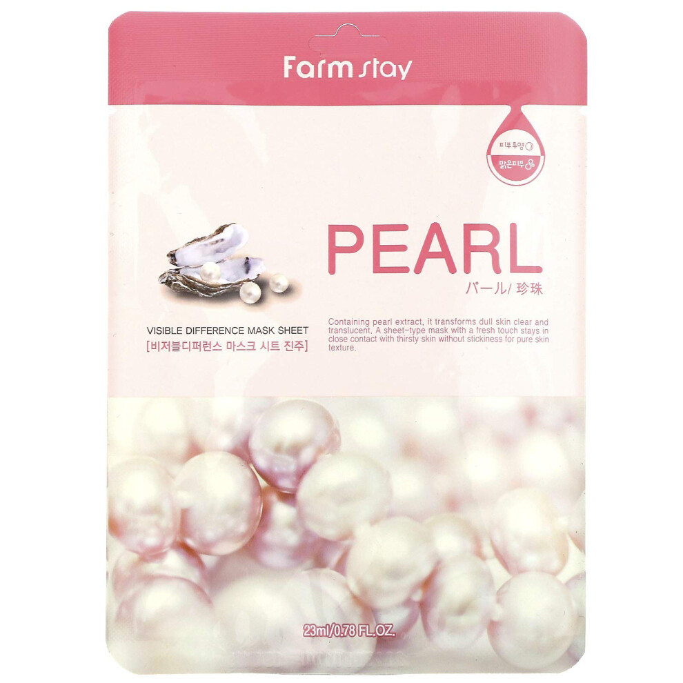 Farmstay , Visible Difference Beauty Mask Sheet, Pearl, 1 Sheet, 0.78 Fl Oz (23 Ml)