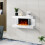 Wall Mounted Electric Fireplace 820mm - 2000W, Panoramic View, Remote Control, LED Lights (Copy) 1