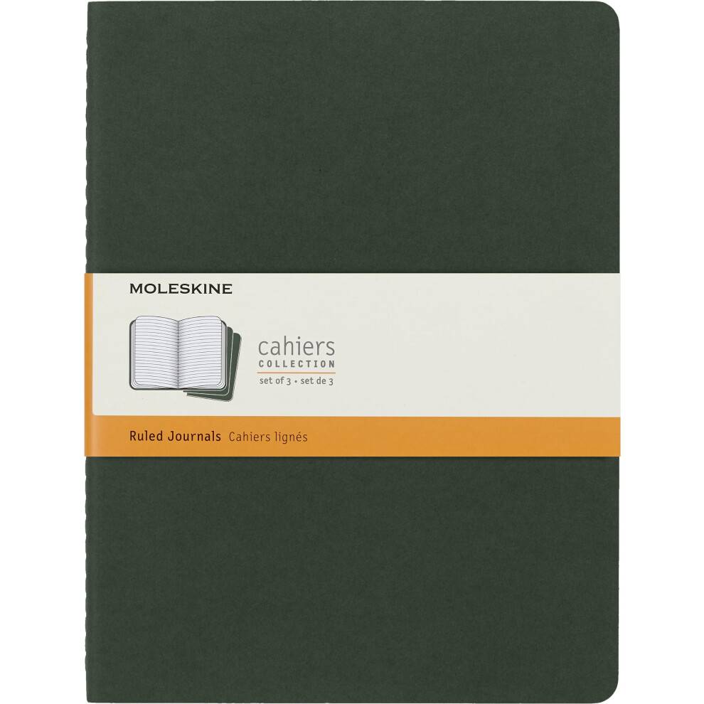 Photos - Notebook Moleskine Myrtle Green Extra Large Ruled Cahier Journal  - - book (set Of 3)