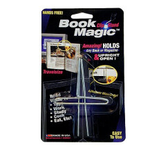Book Magic Boekclip en Stand (Chroom), Draagbaar, Metalen Clip Houdt Boeken Rechtop, Voor Lezers
