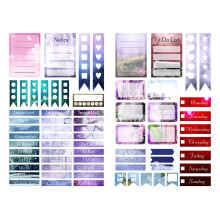 Seasonstorm Purple Dream Tanulmnyi munkaterv Elore vgott UV-ll vzll levlpapr-tervezo matrick Scrapbooking napl ntapads paprpelyhek (PK5
