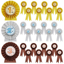 Juvale Lot de 24 rubans de rcompense 1re, 2me et 3me place, rcompenses de reconnaissance, rosette, rubans de victoire pour les vnements sp