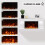 Wall Mounted Electric Fireplace 820mm - 2000W, Panoramic View, Remote Control, LED Lights (Copy) 6
