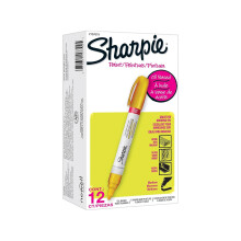 Sharpie oljebaserad frgmarkr Medium Tip Yellow Dozen (2107619)
