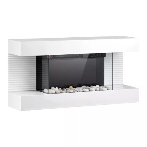 Wall Mounted Electric Fireplace 820mm - 2000W, Panoramic View, Remote Control, LED Lights (Copy) 2