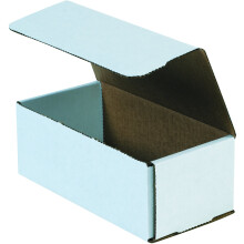 Dozen Snelle BFM843 golfkartonnen mailers 8 x 4 x 3 inch Tuck Top eendelige gestanste verzenddozen middelgrote witte postdozen (pak van 50)