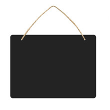 hwojjha Tr? dobbeltsidet h?ngende tavleskilte Memo meddelelsesskilt Vintage sletteligt opslagstavleskilt med h?ngesnor til bryllupsk?kken Dekorat