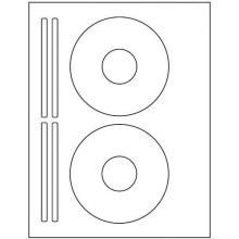 Etiquetas para CD/DVD Marca BESTeck. Compatible con tamao 5931 Compatible con lser y chorro de tinta Acabado blanco brillante mate. (200 hojas/