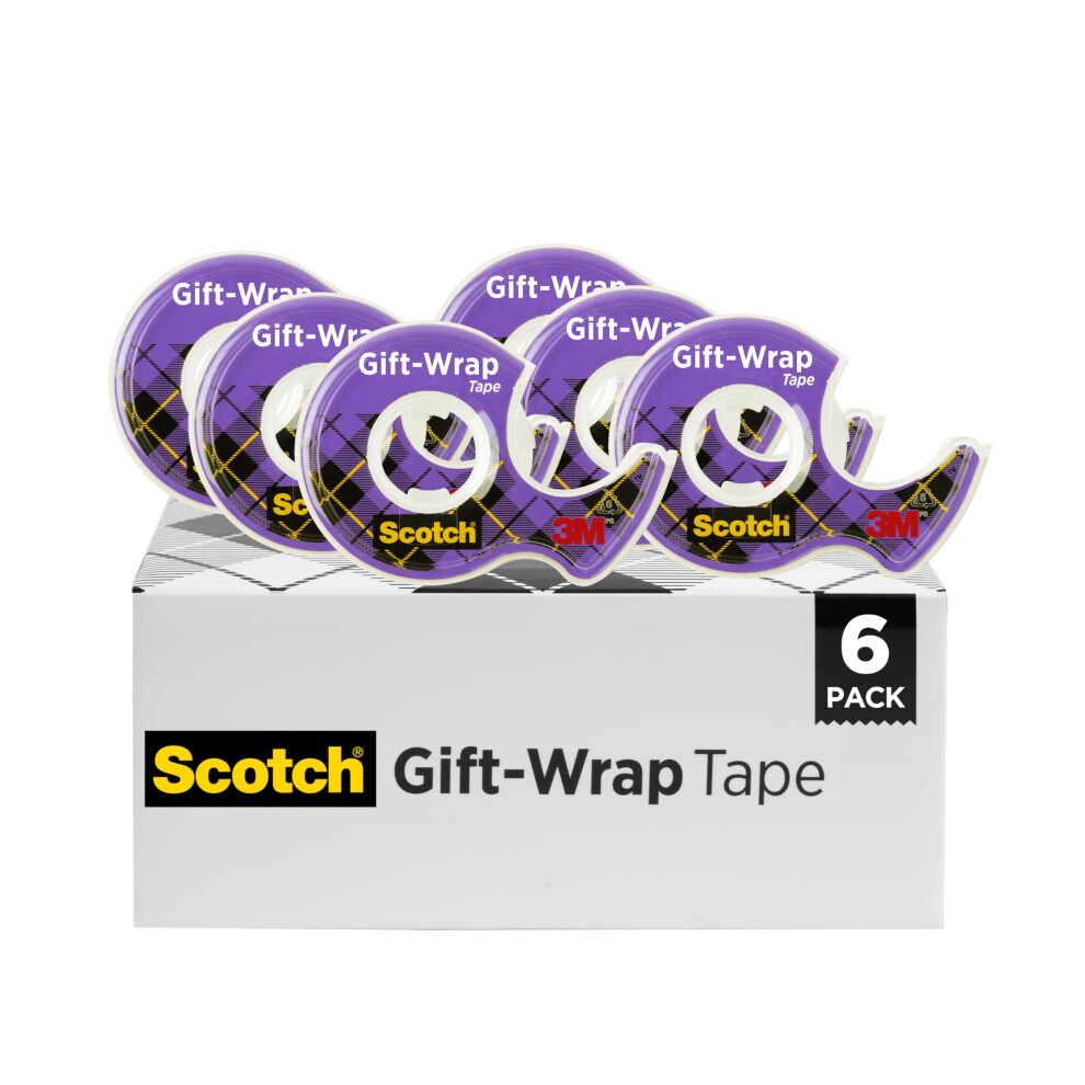 Scotch Gift-Wrap Tape 3/4 In X 650 In 6 Dispensers/Pack