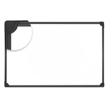 Universale UNV43024 Design Series 24 pollici x 18 pollici Lavagna cancellabile a secco in acciaio magnetico con cornice nera