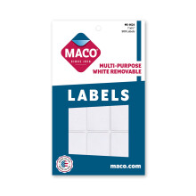 MACO Weie rechteckige Mehrzwecketiketten 1 x 1-1/2 Zoll 500 pro Box (MS-1624)