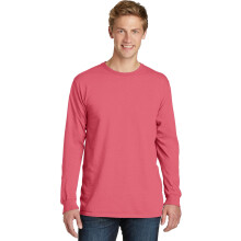 T-shirt a maniche lunghe tinta in capo lavata in spiaggia di Port & Company PC099LS