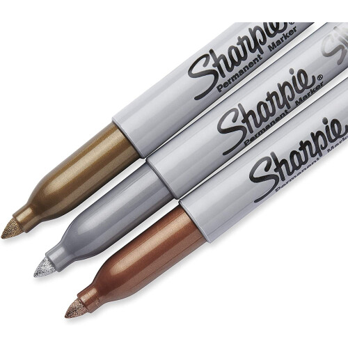 Sharpie Sharpie Fine Point Permanentmarker  verschiedene Metallic-Farben (3er-Pack) 2
