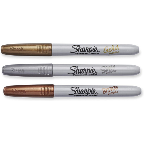 Sharpie Sharpie Fine Point Permanentmarker  verschiedene Metallic-Farben (3er-Pack) 1