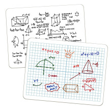 Lavagna cancellabile a secco con grafico dell'asse XY, 9"" x 12"", lavagna con griglia di coordinate fronte-retro, manipolazioni matematiche per st