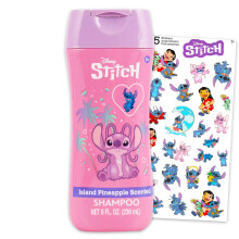 Disney Lilo et Stitch Ensemble de salle de bain pour enfants  Bundle avec shampoing Stitch 8 oz et autocollants Plus | Disney Fournitures de bai