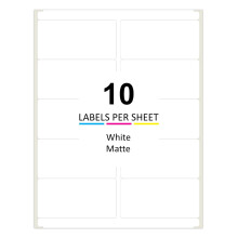 PACKZON Verzendlabels voor Laser- & Inkjetprinters, Zelfklevend 2 x 4 Inch (1.000 Labels / 100 Vellen)