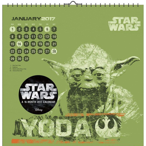 Star Wars Star Wars Saga Art 2017 12"x12" Wandkalender