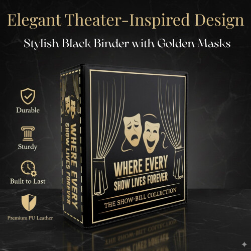 Carpeta para programas de Broadway con fundas, organizador de carpetas para programas de teatro y programas de espectculos, regalos para program 1