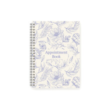 Appointment Book - Undated Hourly Schedule with 30 Minute Slots - 52 Weeks to View - A5 Size with tactile Velvet Soft Touch Cover - Double Strength C