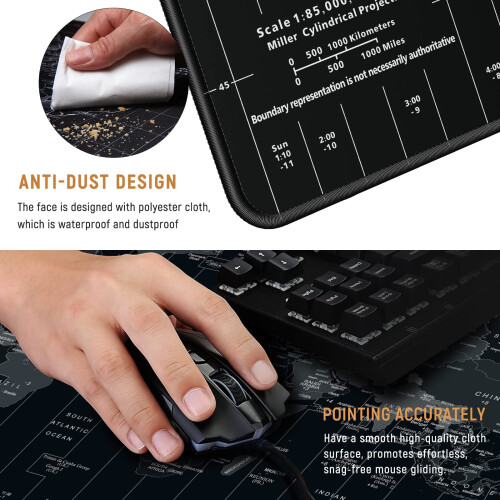 JIALONG Gaming Mouse Mat Large, Water Resistent, Non-slippery Rubber Base 2