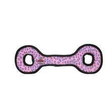 TUFFY- El juguete para perros ms suave del mundo - Ultimate Tug-O-War- Chirriadores de leopardo rosa - Mltiples capas. Hecho duradero, fuerte y