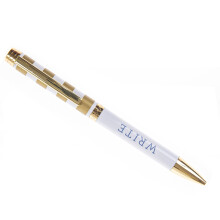 Graphique Chambray Fashion Stift, 5,5" nachfüllbarer schwarzer Tintenroller mit Zitat & passendem Geschenkkarton