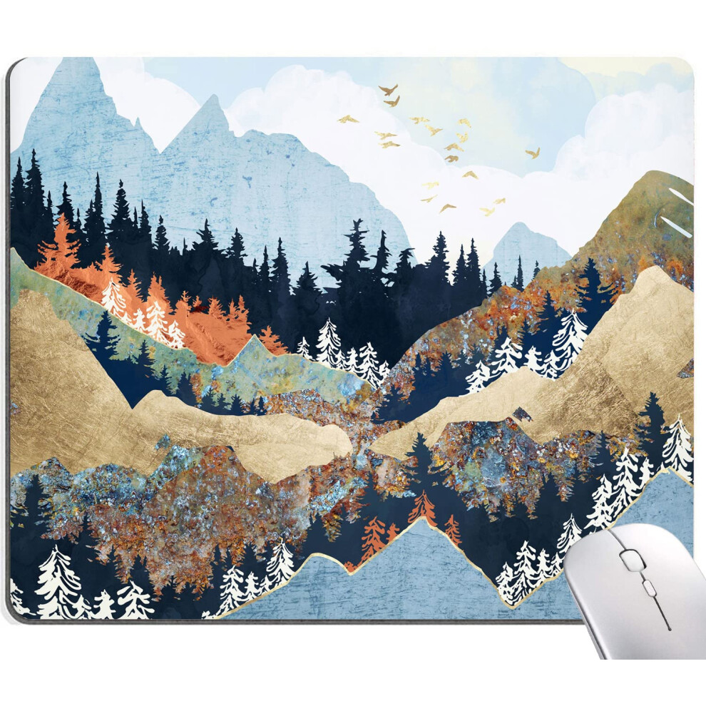 Kuosgm Mouse Pad Premium-Textured Mouse Mat Non-Slip Rubber Base Mousepad For Laptop Computer & Pc 9.5?7.9 In Abstract Landscape 708936849853