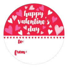 Adesivi di San Valentino per bambini Adesivi per etichette di San Valentino con cuore rosso da Adesivi di San Valentino - 40 pezzi
