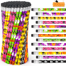 100 kpl Halloween Lyijykynt Lapsille Taaperoille Halloween Party suosii vrikynt pyyhekumilla Erilaisia ??kuviokyni Halloween School Opiskelijat L